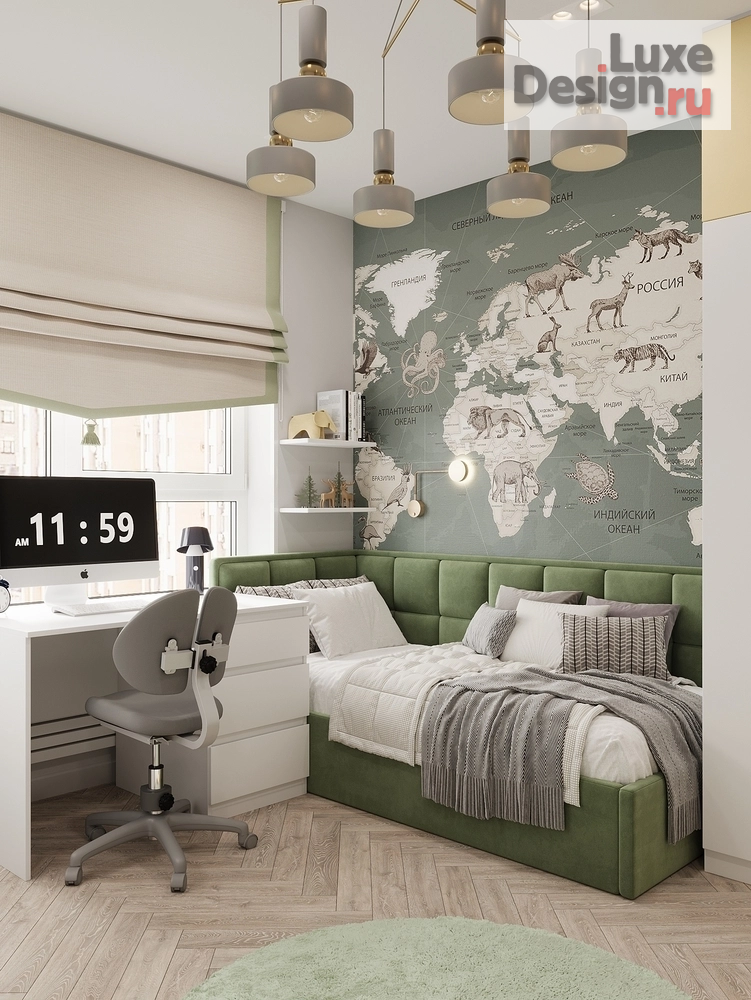 Дизайн интерьера двухкомнатной квартиры "Очаровательная детская комната для двоих" (фото 6) от дизайнера Ушакова Юлия Валерьевна Дизайн интерьера двухкомнатной квартиры "Очаровательная детская комната для двоих" (фото 6)