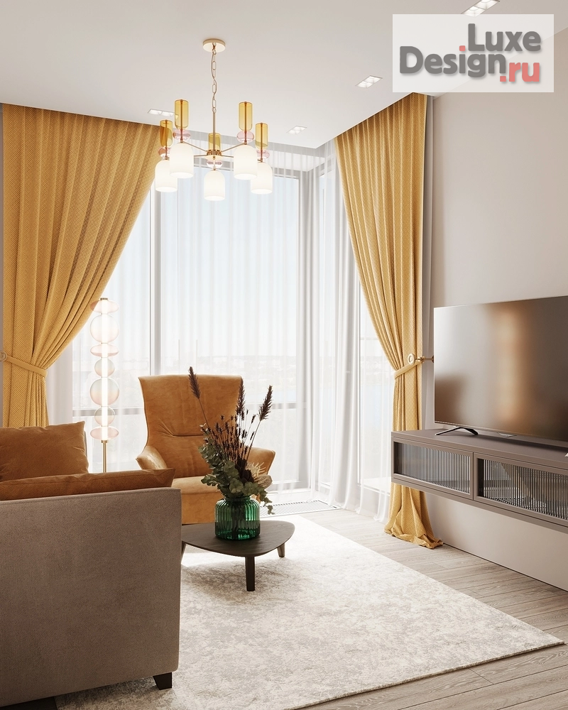 Дизайн интерьера двухкомнатной квартиры "Солнечный Берег, ЖК "Ривер Парк", Москва" (фото 5)