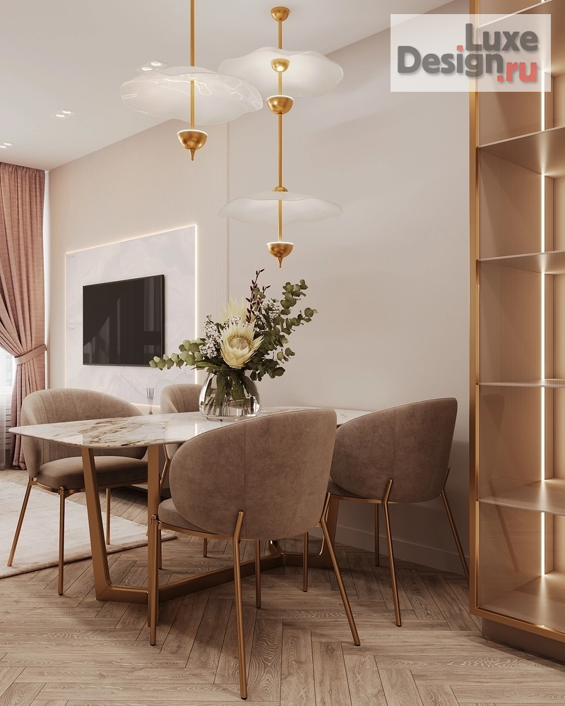 Дизайн интерьера двухкомнатной квартиры "Современная роскошь, Новая Москва" (фото 8) от дизайнера Ушакова Юлия Валерьевна Дизайн интерьера двухкомнатной квартиры "Современная роскошь, Новая Москва" (фото 8)