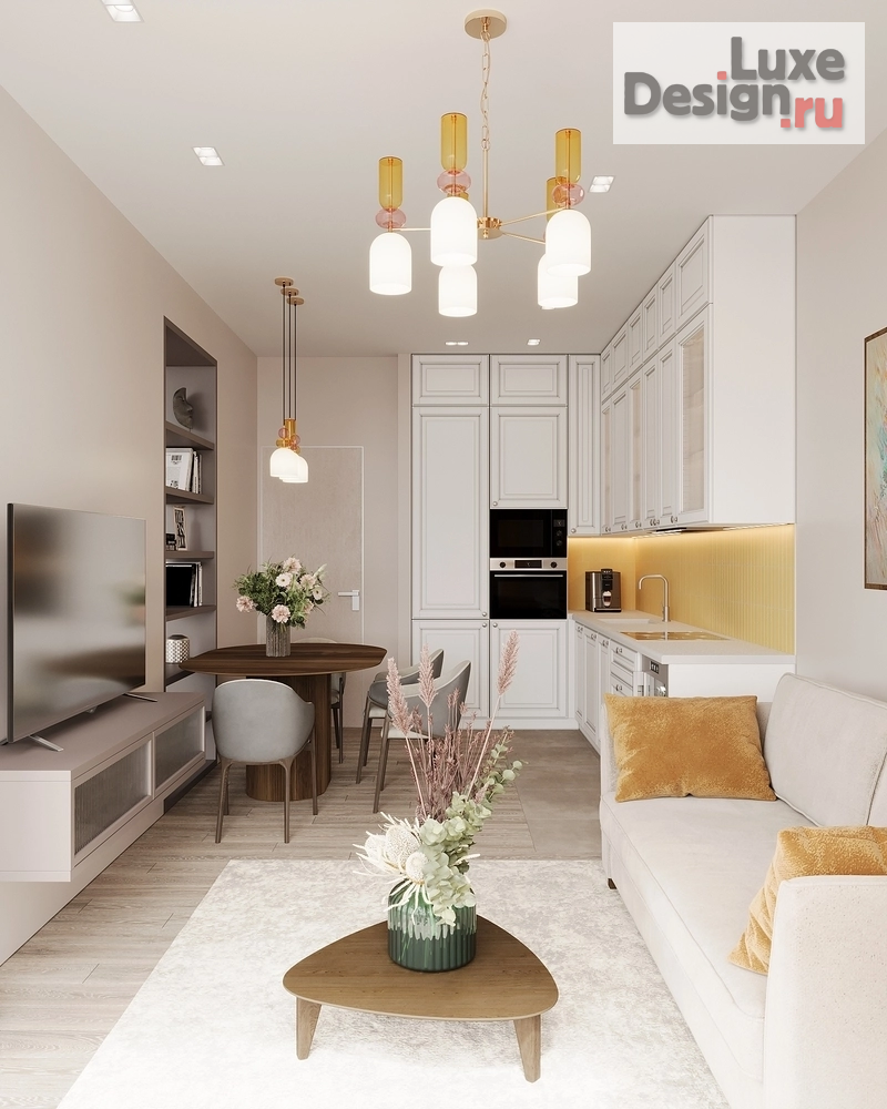 Дизайн интерьера двухкомнатной квартиры "Солнечный Берег, ЖК "Ривер Парк", Москва" (фото 7)