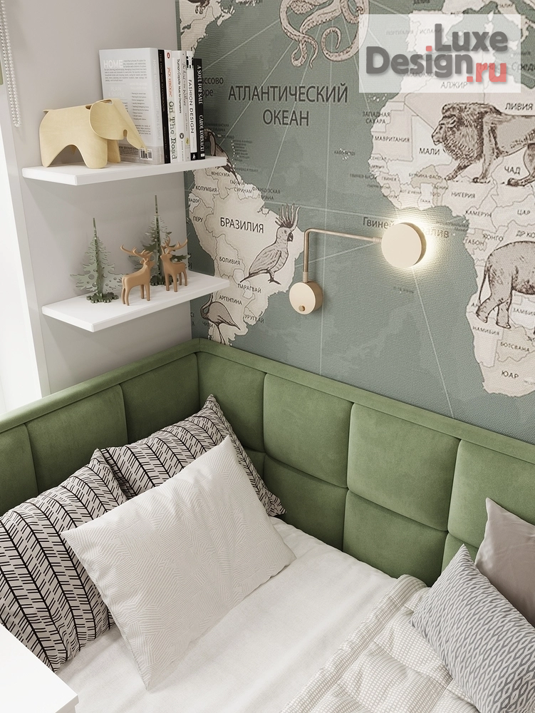 Дизайн интерьера двухкомнатной квартиры "Очаровательная детская комната для двоих" (фото 8) от дизайнера Ушакова Юлия Валерьевна Дизайн интерьера двухкомнатной квартиры "Очаровательная детская комната для двоих" (фото 8)