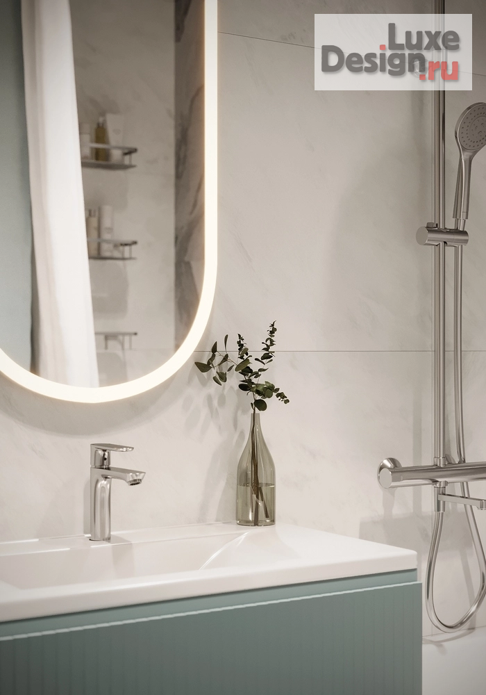 Дизайн интерьера двухкомнатной квартиры "Ванная комната в ЖК в Новой Москве" (фото 9)