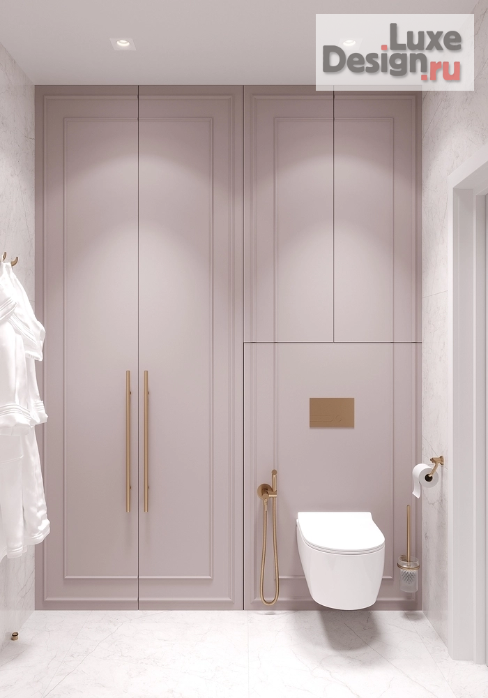 Дизайн интерьера трехкомнатной квартиры "Ванная комната из проекта в ЖК "Мосфильмовский"" (фото 3)