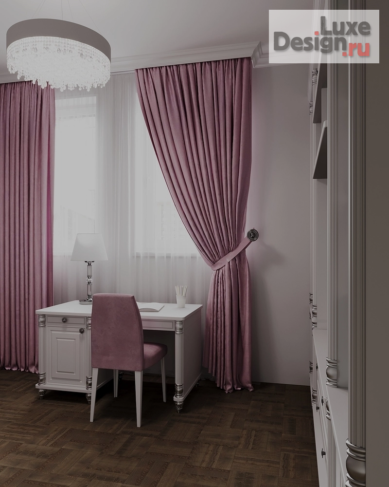 Дизайн интерьера четырехкомнатной квартиры "Детская комната для маленькой принцессы в ЖК "Мосфильмовский"" (фото 7)