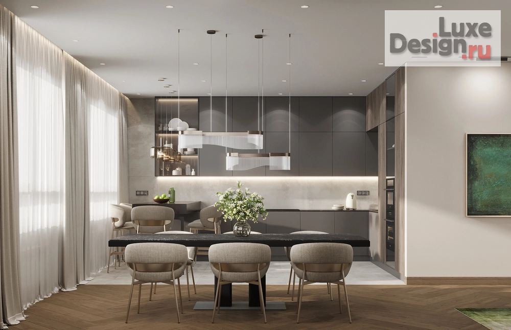 Дизайн интерьера четырехкомнатной квартиры "Top Hills 130" (фото 7)