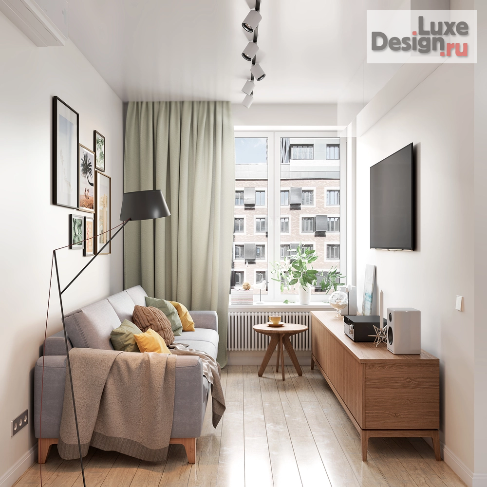 Дизайн интерьера двухкомнатной квартиры "Компактная квартира на Амурской для молодой пары" (фото 1)