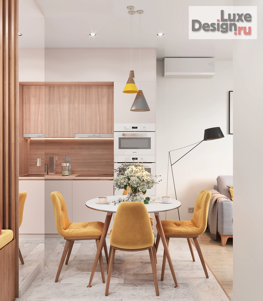 Дизайн интерьера двухкомнатной квартиры "Компактная квартира на Амурской для молодой пары" (фото 4)