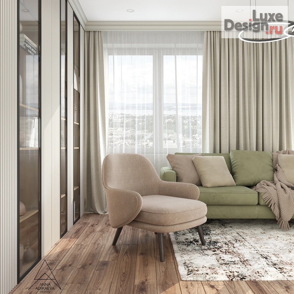 Дизайн интерьера двухкомнатной квартиры "ЖК Любовь и голуби" (фото 6)