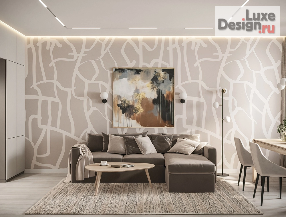 Дизайн интерьера трехкомнатной квартиры " Квартира в светлых тонах для семьи " (фото 3)