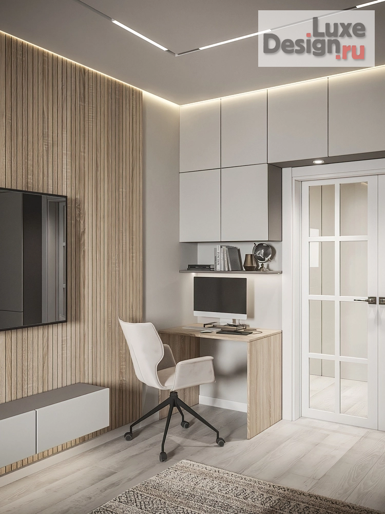 Дизайн интерьера трехкомнатной квартиры " Квартира в светлых тонах для семьи " (фото 2)