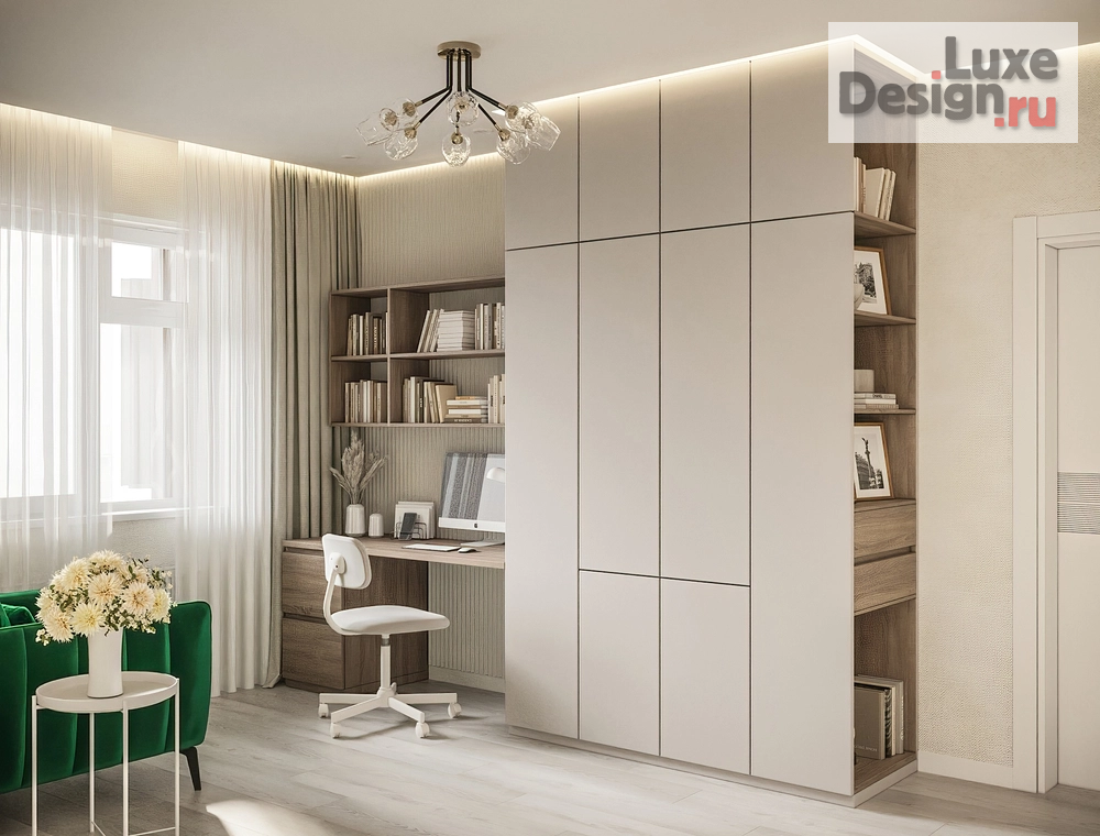 Дизайн интерьера трехкомнатной квартиры " Квартира в светлых тонах для семьи " (фото 10)