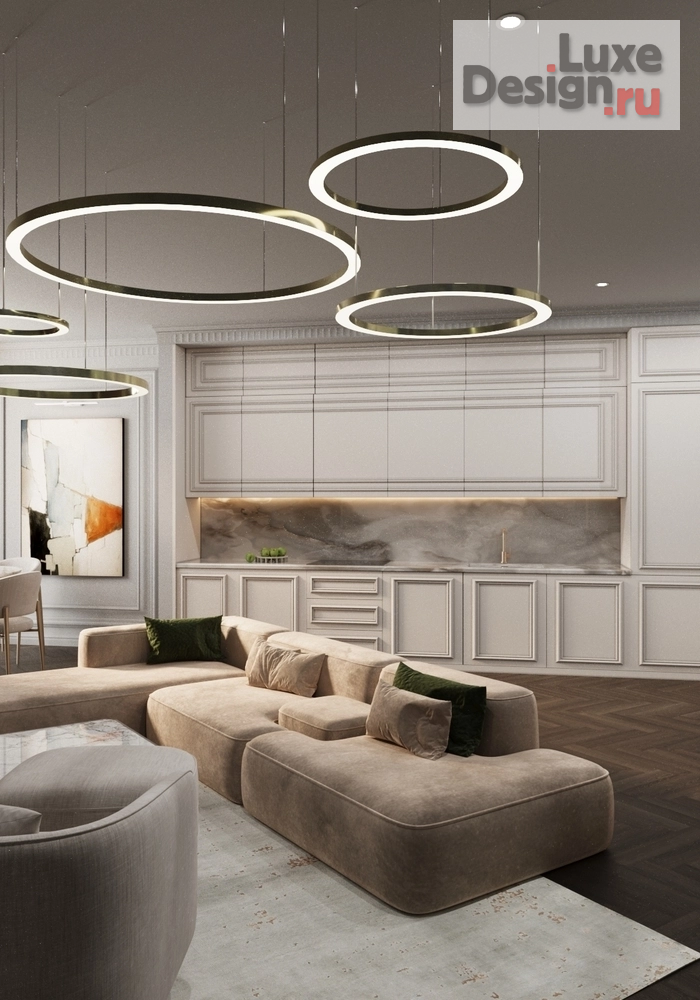 Дизайн интерьера трехкомнатной квартиры "ЖК "Сердце столицы", г. Москва" (фото 4)