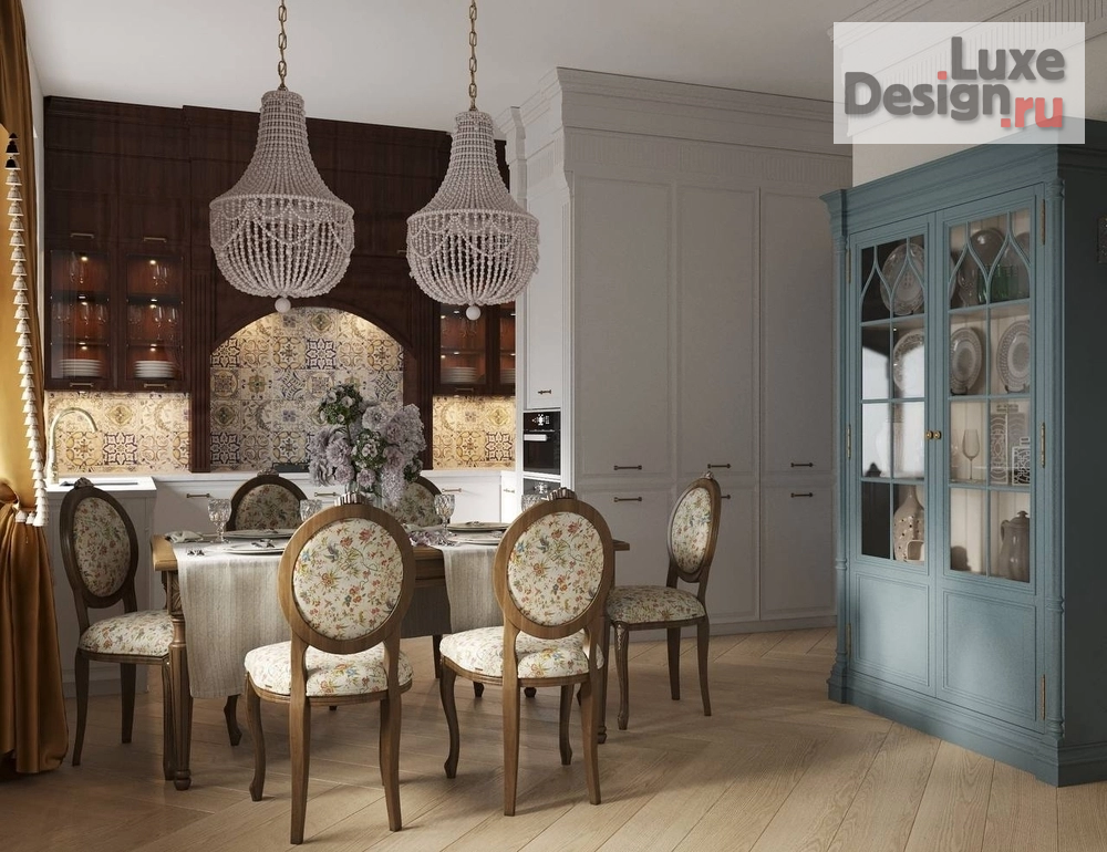 Дизайн интерьера четырехкомнатной квартиры "Квартира в Сталинском доме на Садовом кольце, г. Москва" (фото 2)