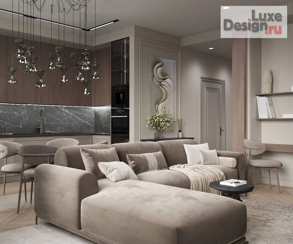 Дизайн интерьера трехкомнатной квартиры "ЖК "Сердце столицы", г. Москва" (фото 6)