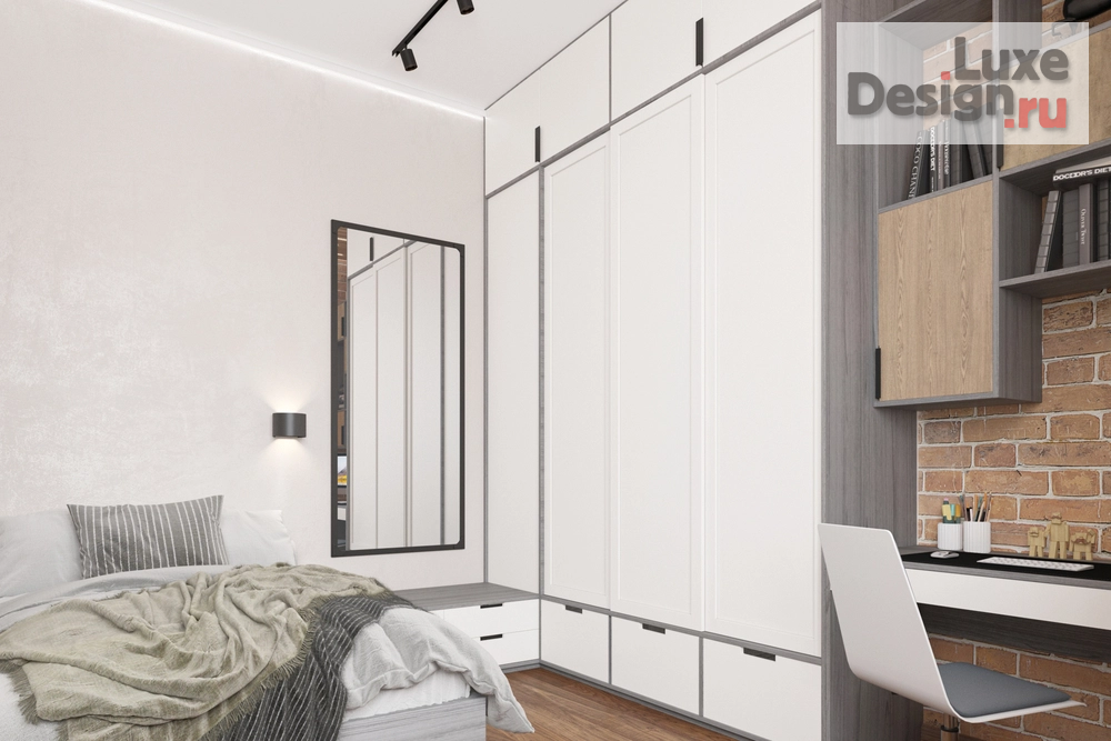 Дизайн интерьера детской "Комната подростка (Никитский бульвар). Квартира находится в жилом доме, включенном в перечень культурного наследия города Москвы, ЦАО. " (фото 5)