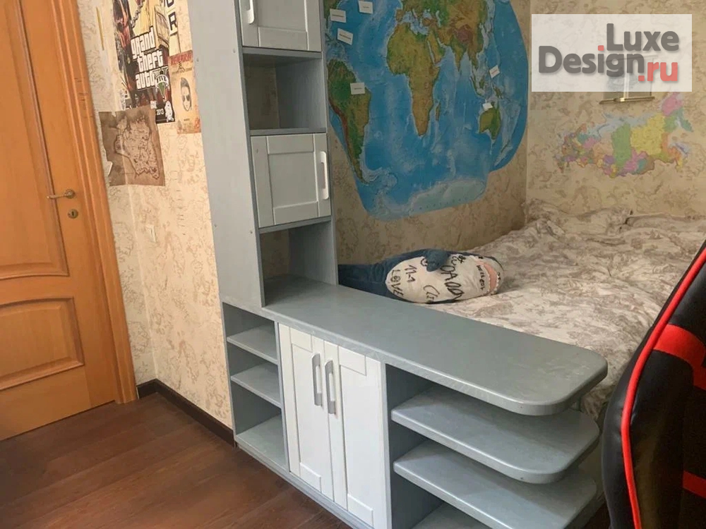 Дизайн интерьера детской "Комната подростка (Никитский бульвар). Квартира находится в жилом доме, включенном в перечень культурного наследия города Москвы, ЦАО. " (фото 9)
