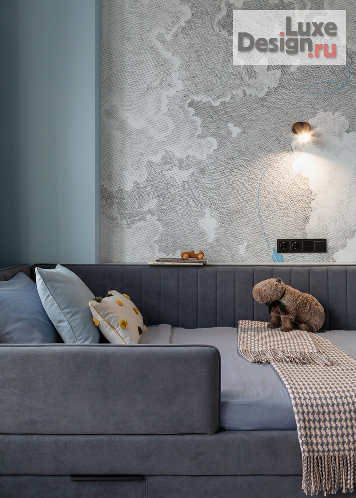 Дизайн интерьера трехкомнатной квартиры "Удобная квартира для семьи с 2-мя детьми" (фото 5) от дизайнера Муравьева Ксения Вадимовна Дизайн интерьера трехкомнатной квартиры "Удобная квартира для семьи с 2-мя детьми" (фото 5)