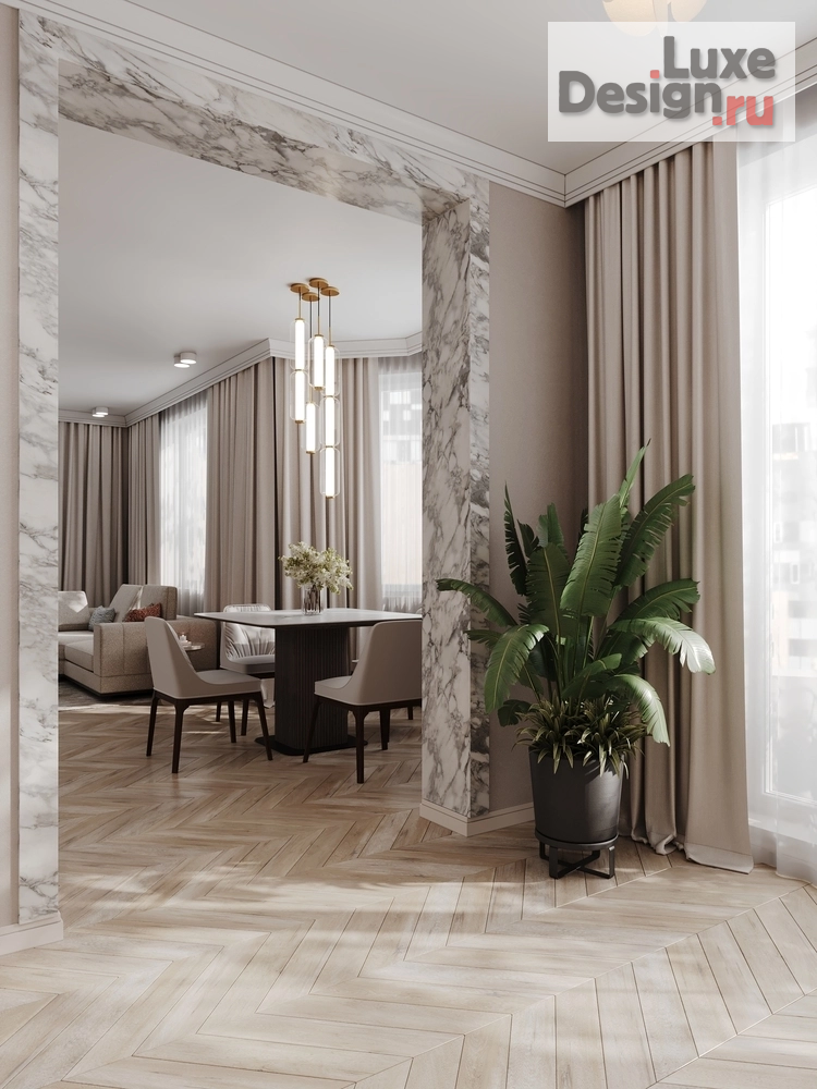 Дизайн интерьера трехкомнатной квартиры "Квартира с классическим настроением для семейной пары" (фото 11)