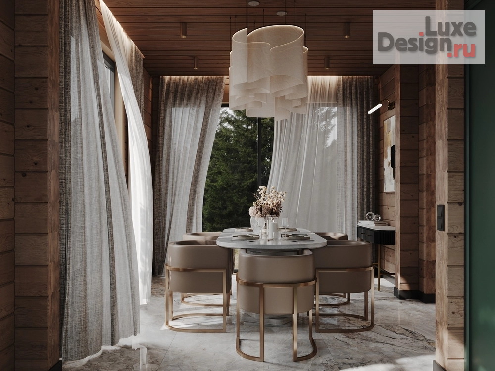 Дизайн интерьера загородного дома "Дизайн дома из бруса для большой семьи" (фото 4)