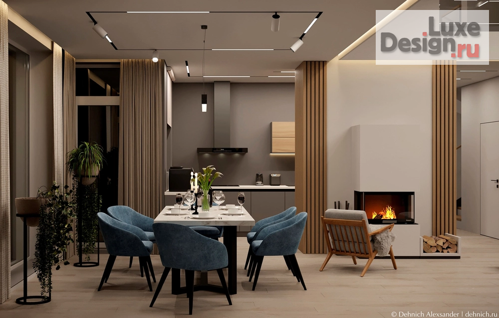 Дизайн интерьера частного дома "Кухня-гостиная" (фото 49) от дизайнера Дехнич Александр Дизайн интерьера частного дома "Кухня-гостиная" (фото 49)
