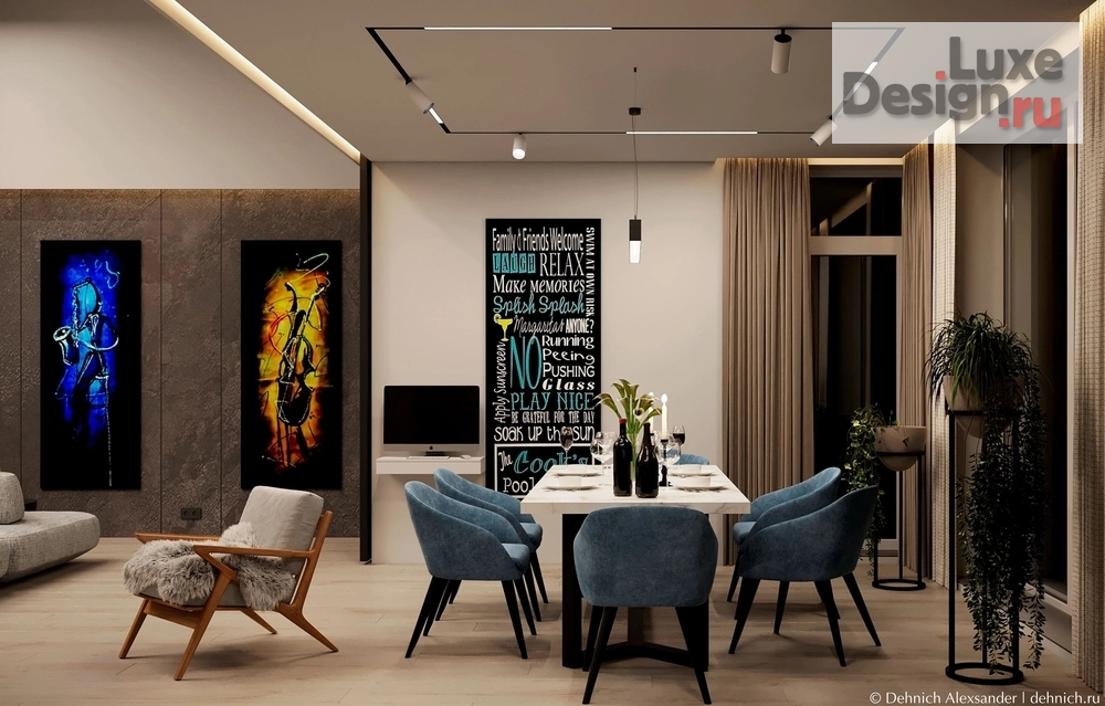 Дизайн интерьера частного дома "Кухня-гостиная" (фото 51) от дизайнера Дехнич Александр Дизайн интерьера частного дома "Кухня-гостиная" (фото 51)