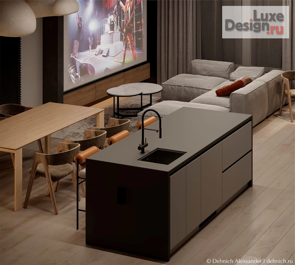 Дизайн интерьера частного дома "Кухня-гостиная" (фото 16) от дизайнера Дехнич Александр Дизайн интерьера частного дома "Кухня-гостиная" (фото 16)