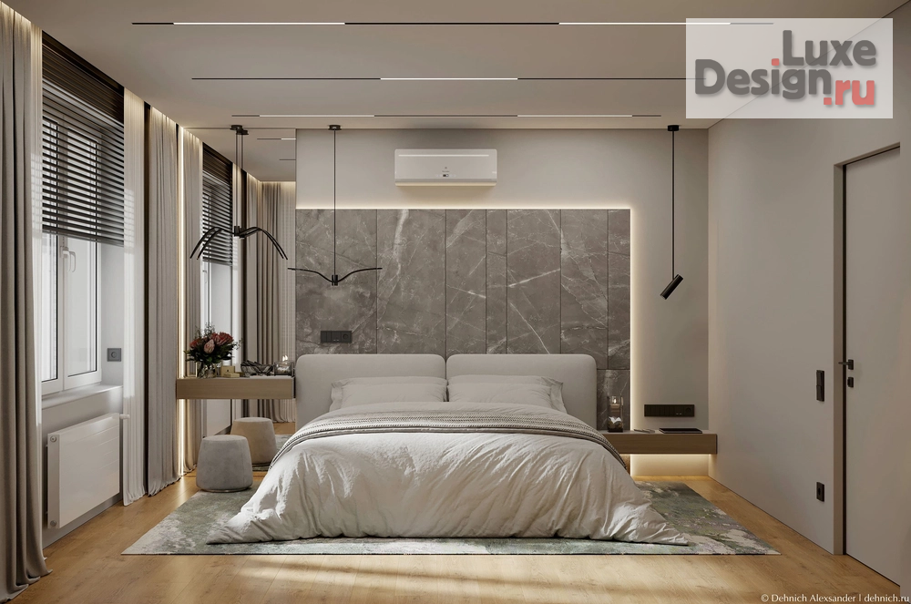 Дизайн интерьера спальни "Спальня" (фото 1) от дизайнера Дехнич Александр Дизайн интерьера спальни "Спальня" (фото 1)