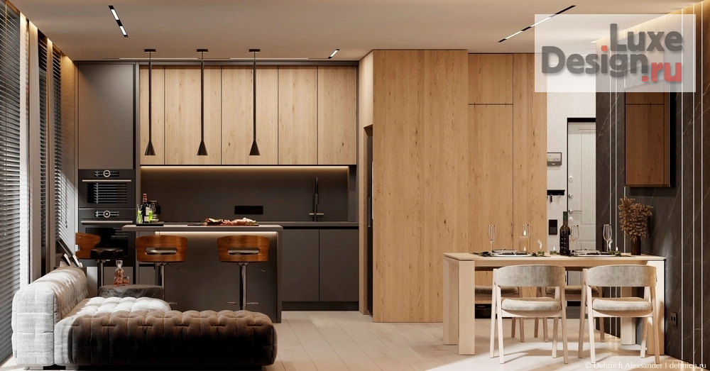 Дизайн интерьера частного дома "Кухня-гостиная" (фото 6) от дизайнера Дехнич Александр Дизайн интерьера частного дома "Кухня-гостиная" (фото 6)