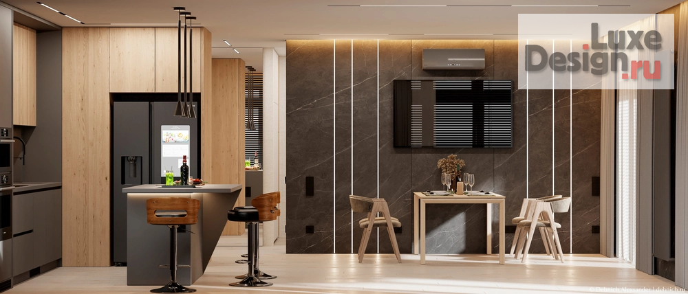 Дизайн интерьера частного дома "Кухня-гостиная" (фото 8) от дизайнера Дехнич Александр Дизайн интерьера частного дома "Кухня-гостиная" (фото 8)