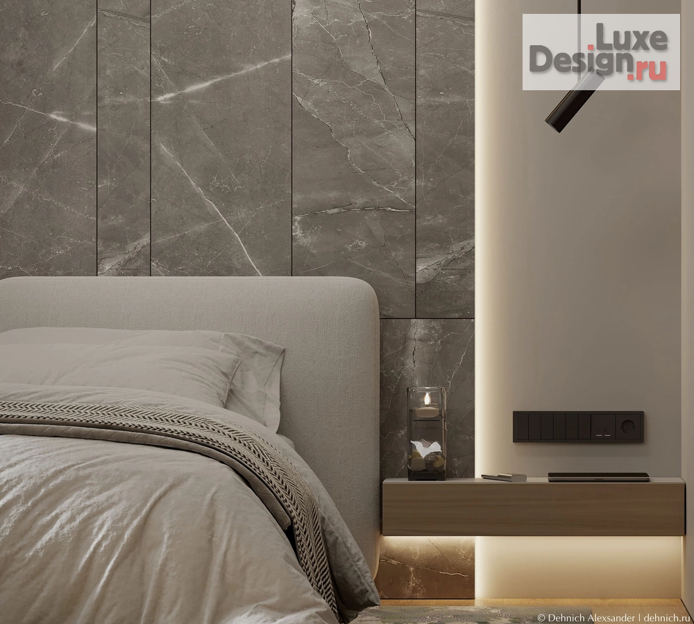 Дизайн интерьера спальни "Спальня" (фото 4) от дизайнера Дехнич Александр Дизайн интерьера спальни "Спальня" (фото 4)