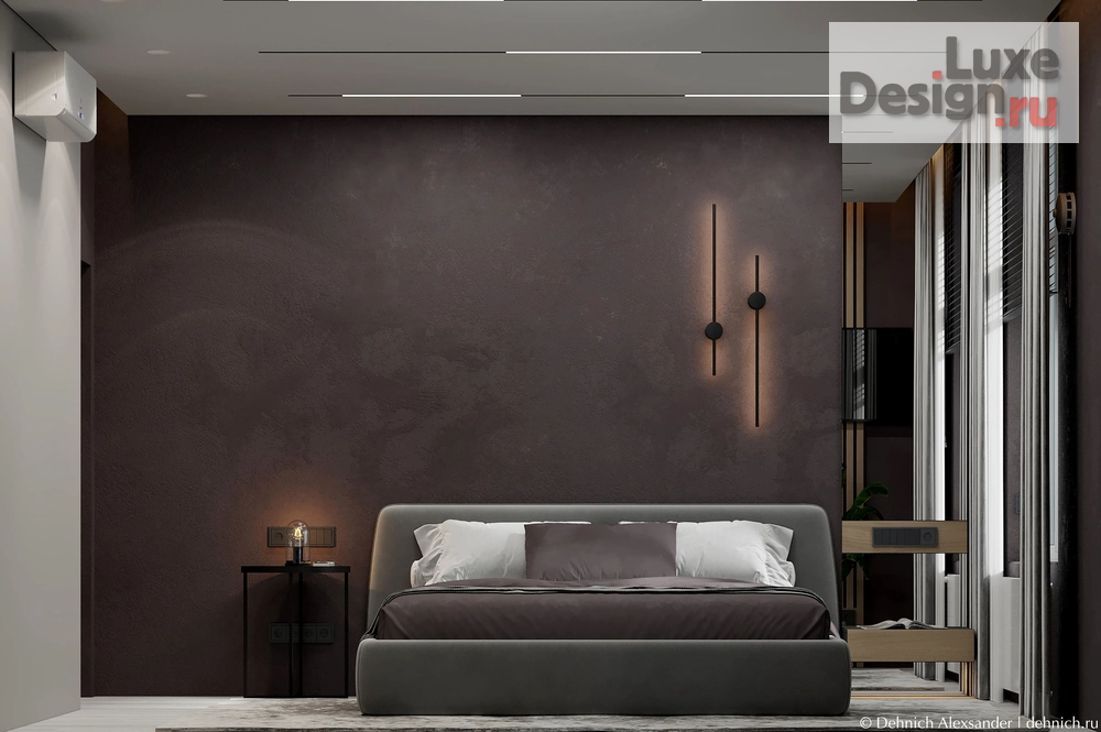 Дизайн интерьера спальни "Спальня" (фото 7) от дизайнера Дехнич Александр Дизайн интерьера спальни "Спальня" (фото 7)