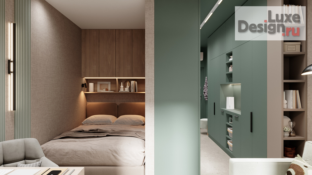 Дизайн интерьера квартиры студии "АРОМАТ ЭВКАЛИПТА" (фото 4)