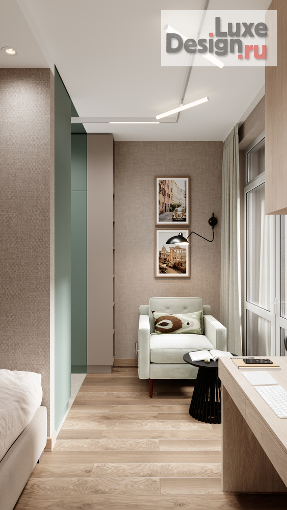 Дизайн интерьера квартиры студии "АРОМАТ ЭВКАЛИПТА" (фото 9)