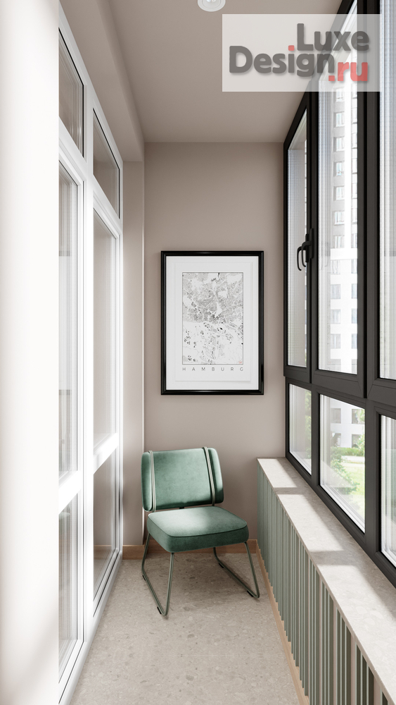 Дизайн интерьера квартиры студии "АРОМАТ ЭВКАЛИПТА" (фото 10)