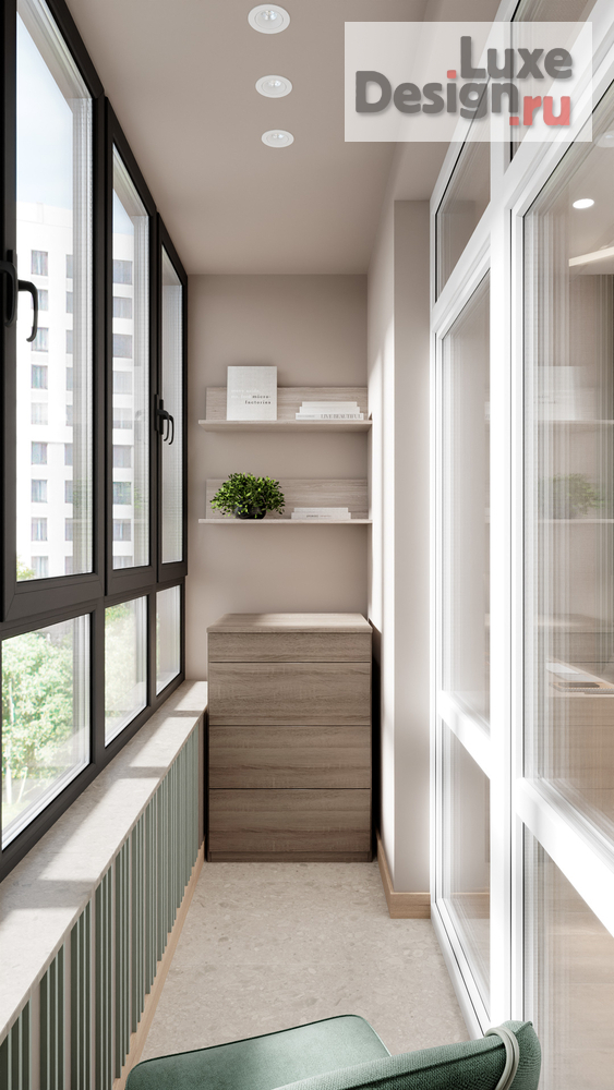 Дизайн интерьера квартиры студии "АРОМАТ ЭВКАЛИПТА" (фото 11)