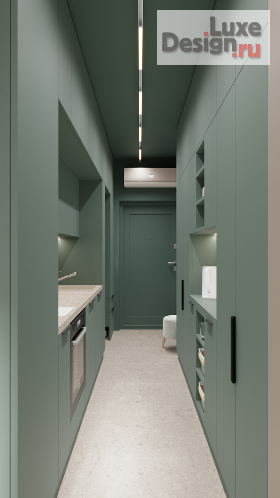 Дизайн интерьера квартиры студии "АРОМАТ ЭВКАЛИПТА" (фото 12)