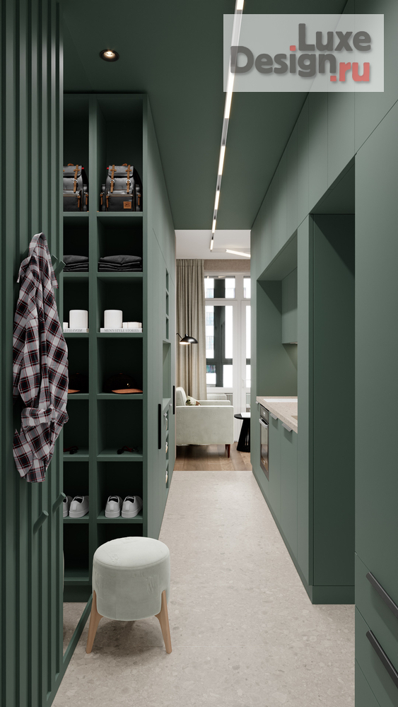 Дизайн интерьера квартиры студии "АРОМАТ ЭВКАЛИПТА" (фото 13)