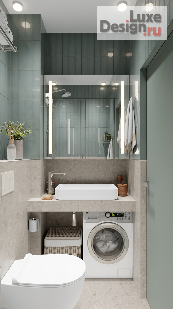 Дизайн интерьера квартиры студии "АРОМАТ ЭВКАЛИПТА" (фото 14)