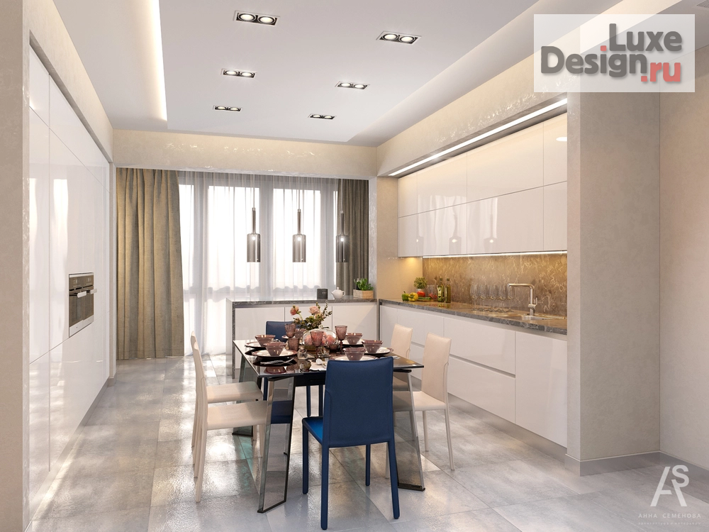 Дизайн интерьера квартиры "Квартира 150 м2 в ЖК Виноградный " (фото 4)