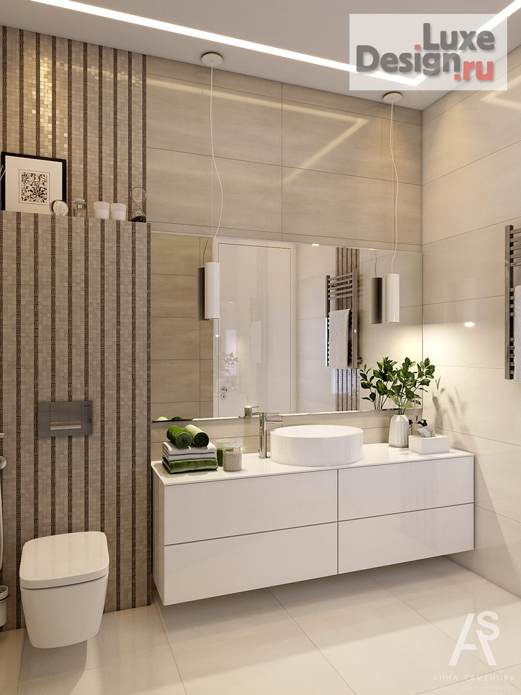 Дизайн интерьера четырехкомнатной квартиры "Квартира 110 м2 в ЖК Янтарный Город" (фото 13)