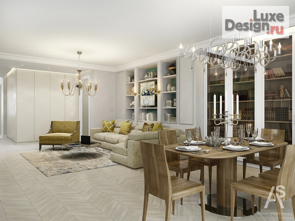 Дизайн интерьера квартиры "Квартира 125 м2 в ЖК Кунцево" (фото 4)