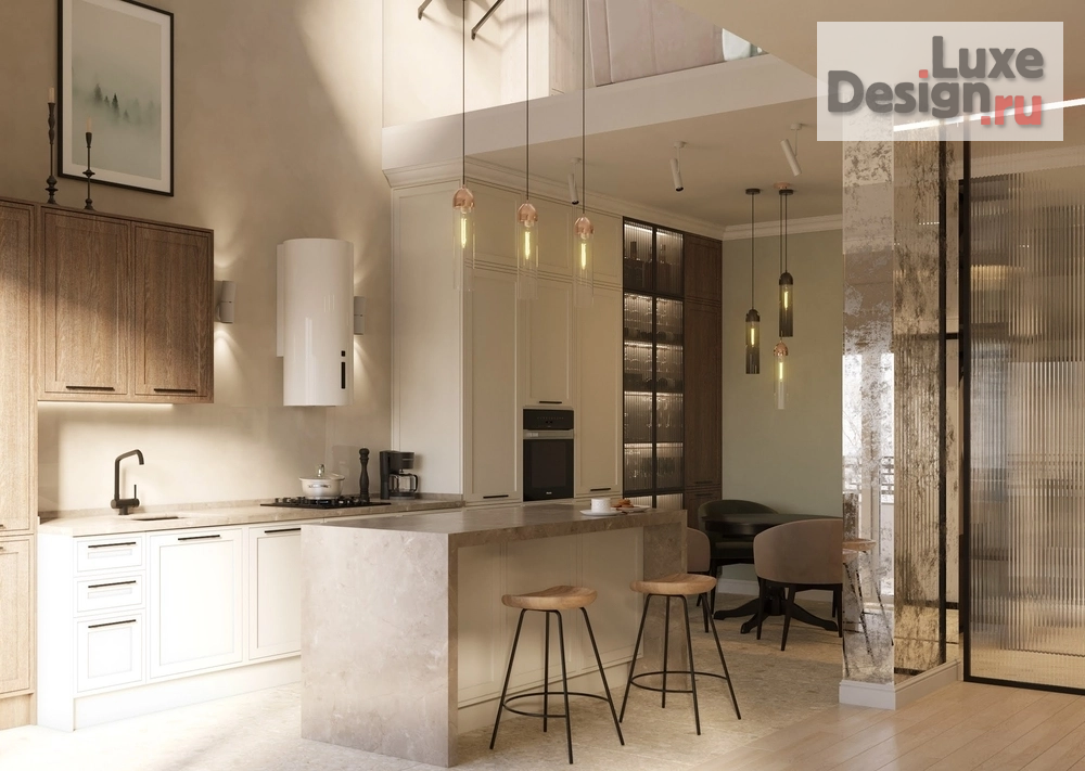 Дизайн интерьера квартиры "Двухуровневая квартира со вторым светом в историческом районе" (фото 10)