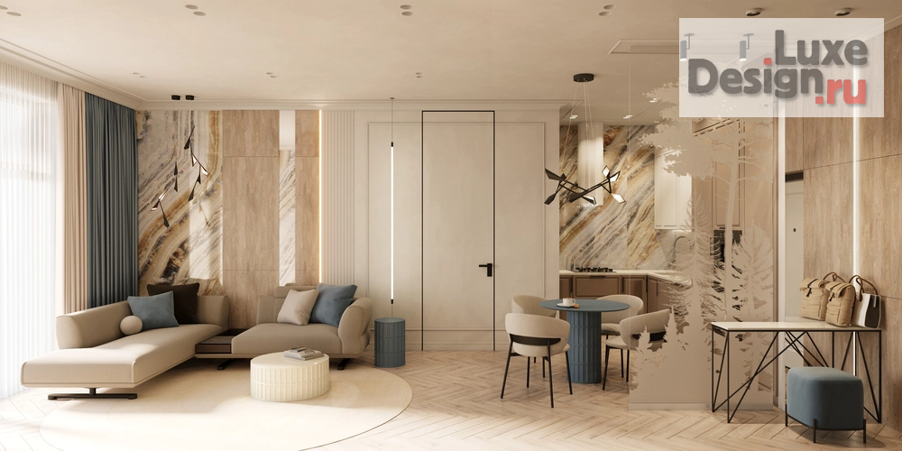 Дизайн интерьера квартиры "Квартира для отдыха у моря " (фото 2) от дизайнера Гершман Татьяна Владимировна Дизайн интерьера квартиры "Квартира для отдыха у моря " (фото 2)