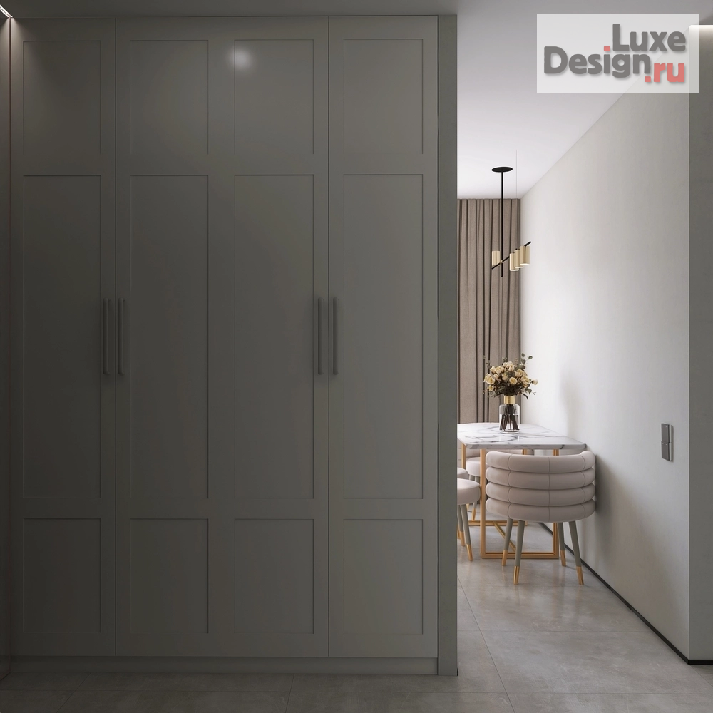 Дизайн интерьера четырехкомнатной квартиры "Светлый и минималистичный интерьер для молодой пары " (фото 7)