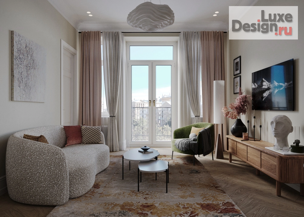 Дизайн интерьера квартиры "На рассвете" (фото 2)