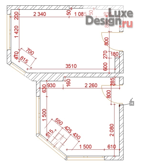 Дизайн интерьера квартиры "Планировочное решение в уже готовом ремонте" (фото 2)