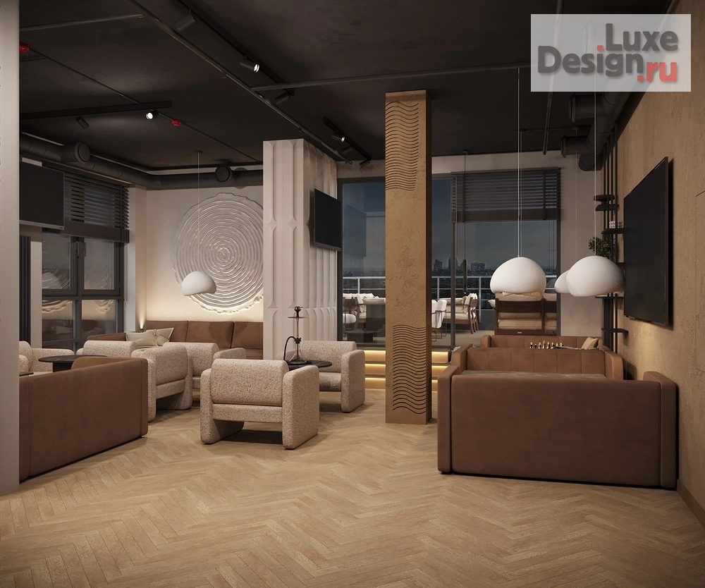 Дизайн интерьера клуба "КАЛЬЯННАЯ "UP ART"" (фото 2)