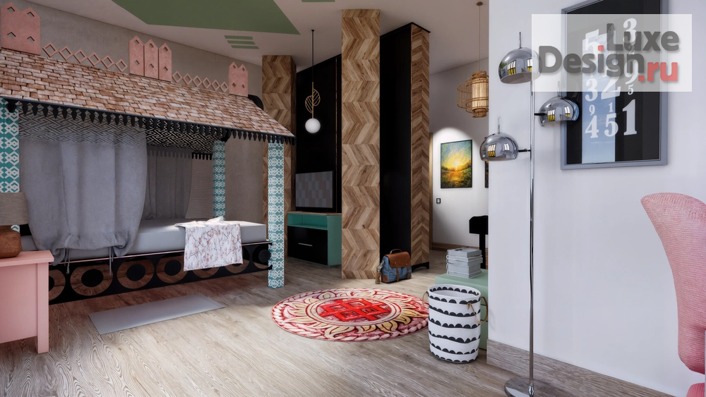 Дизайн интерьера загородного дома "Сказка древних рун" (фото 5)