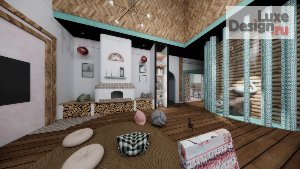 Дизайн интерьера загородного дома "Сказка древних рун" (фото 1)