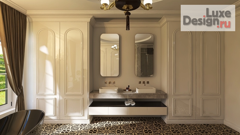 Дизайн интерьера ванной "Интерьер большой ванной комнаты" (фото 1)